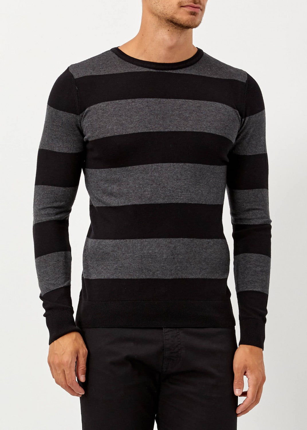 Men's Slim Fit Black Light Pullover