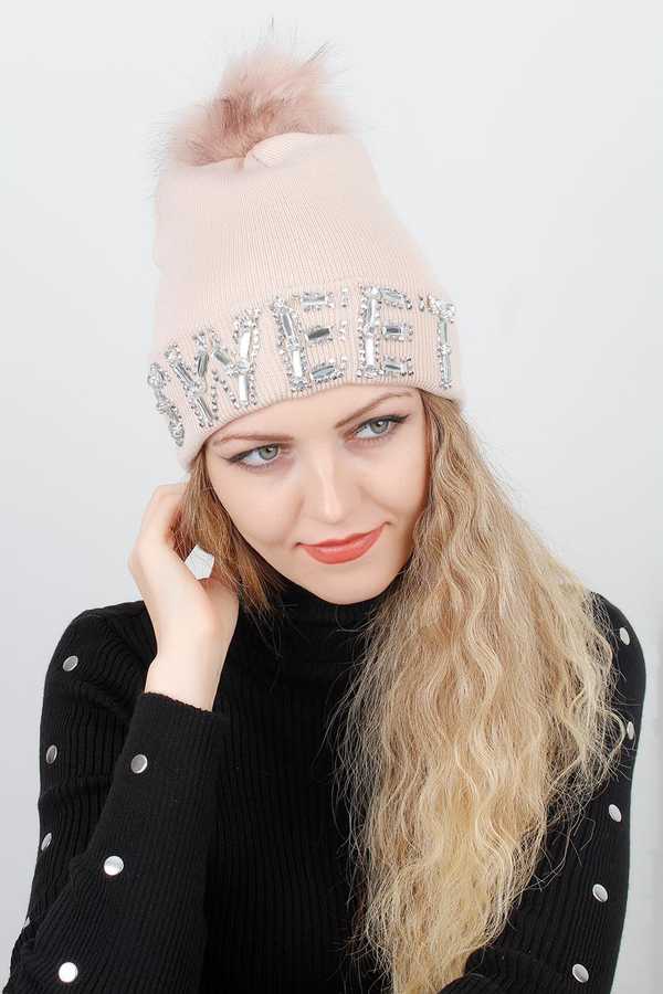 Women's New Season Shiny Gemmed Bobble Beanie