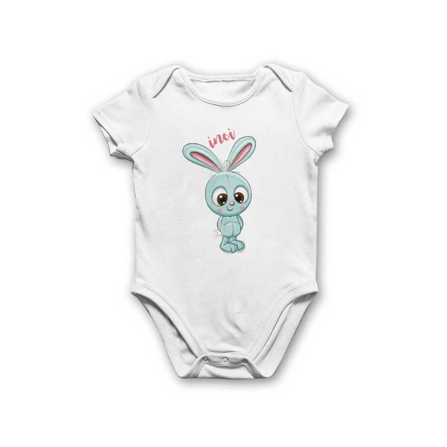 Baby's Printed White Bodysuit