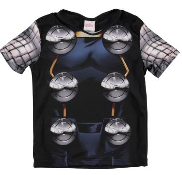 Patterned Black Summer T-Shirt- Ages 4-6