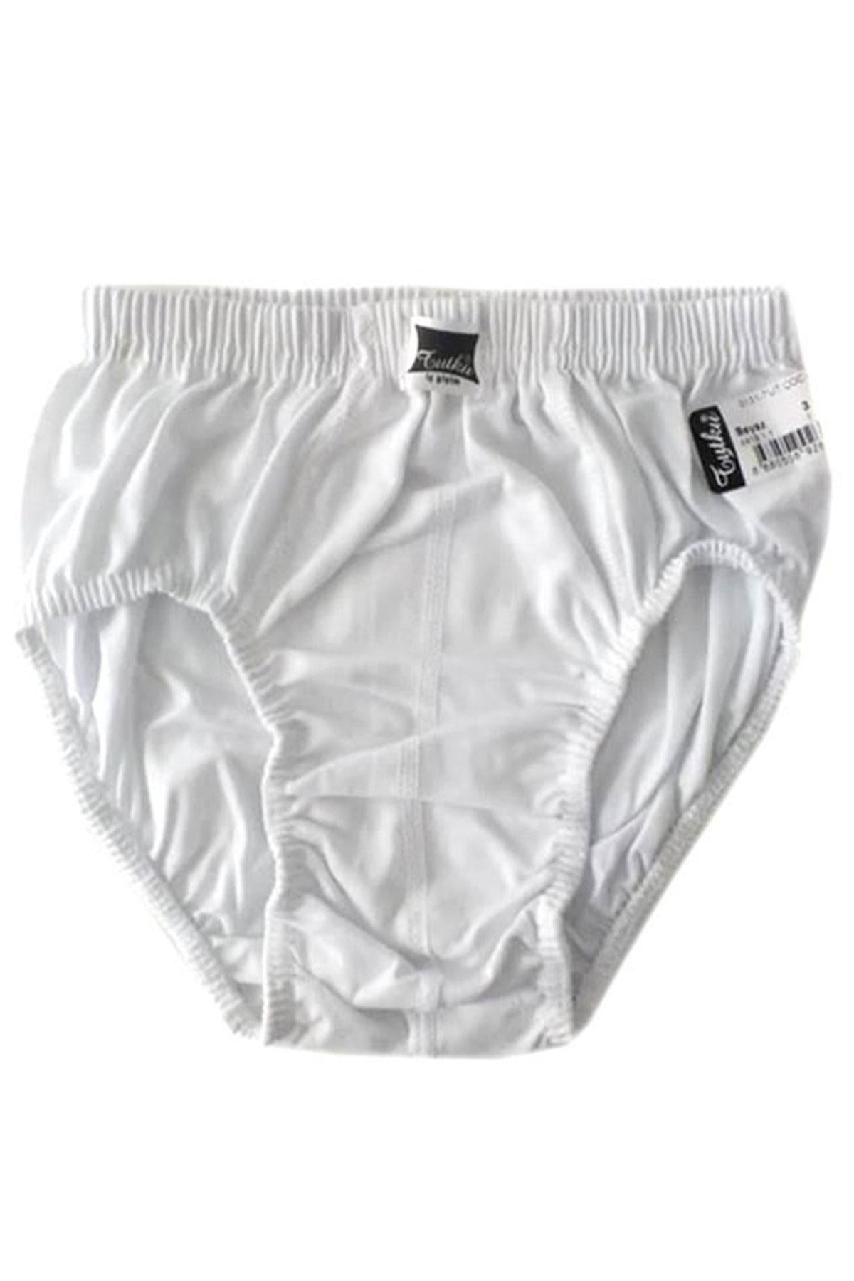 Boy's White Cotton Panty- 6 Pieces